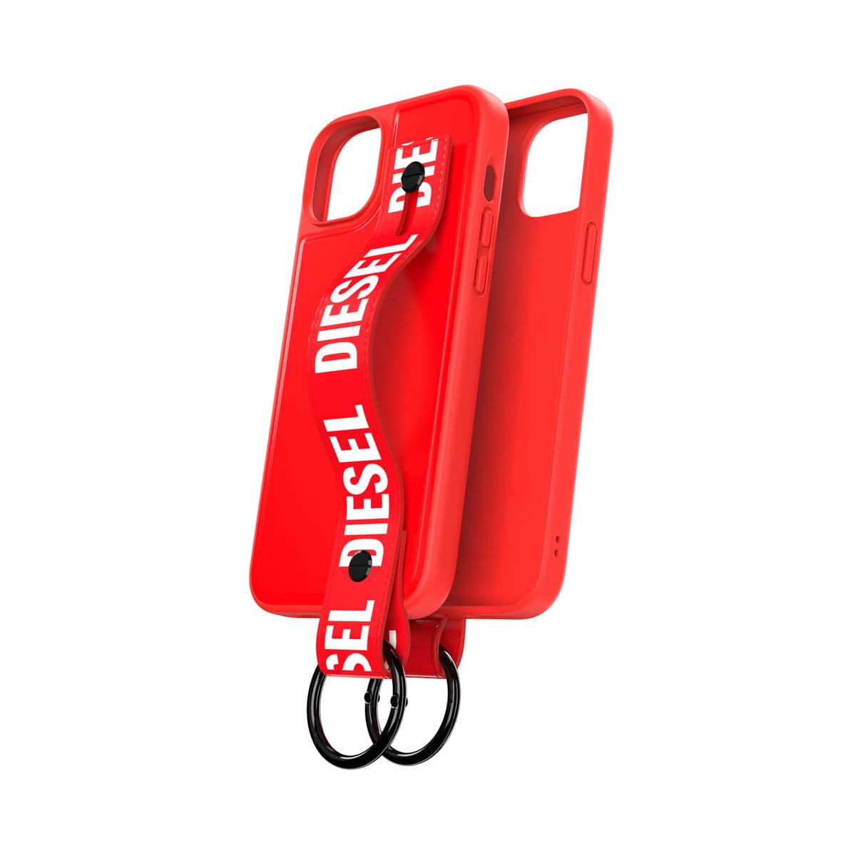 [OUTLET] iPhone 14 Plus スマホケース スマホカバー ハンドストラップ Red(レッド)/White(ホワイト) Handstrap スタンド機能 リング付 DIESEL[ディーゼル] レッド/ホワイト 51498