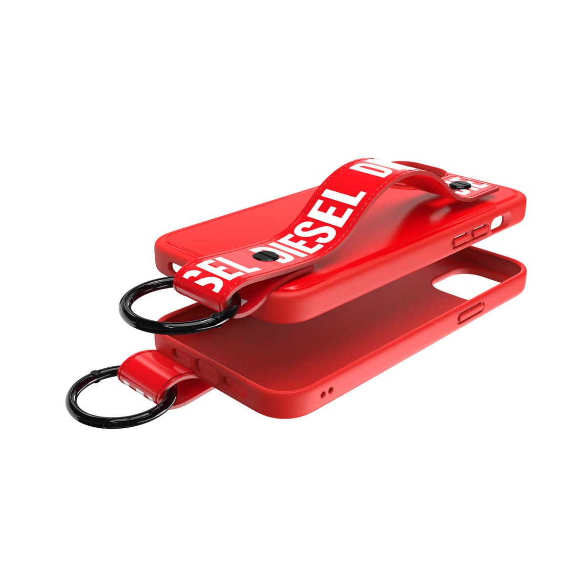 [OUTLET] iPhone 14 Plus スマホケース スマホカバー ハンドストラップ Red(レッド)/White(ホワイト) Handstrap スタンド機能 リング付 DIESEL[ディーゼル] レッド/ホワイト 51498