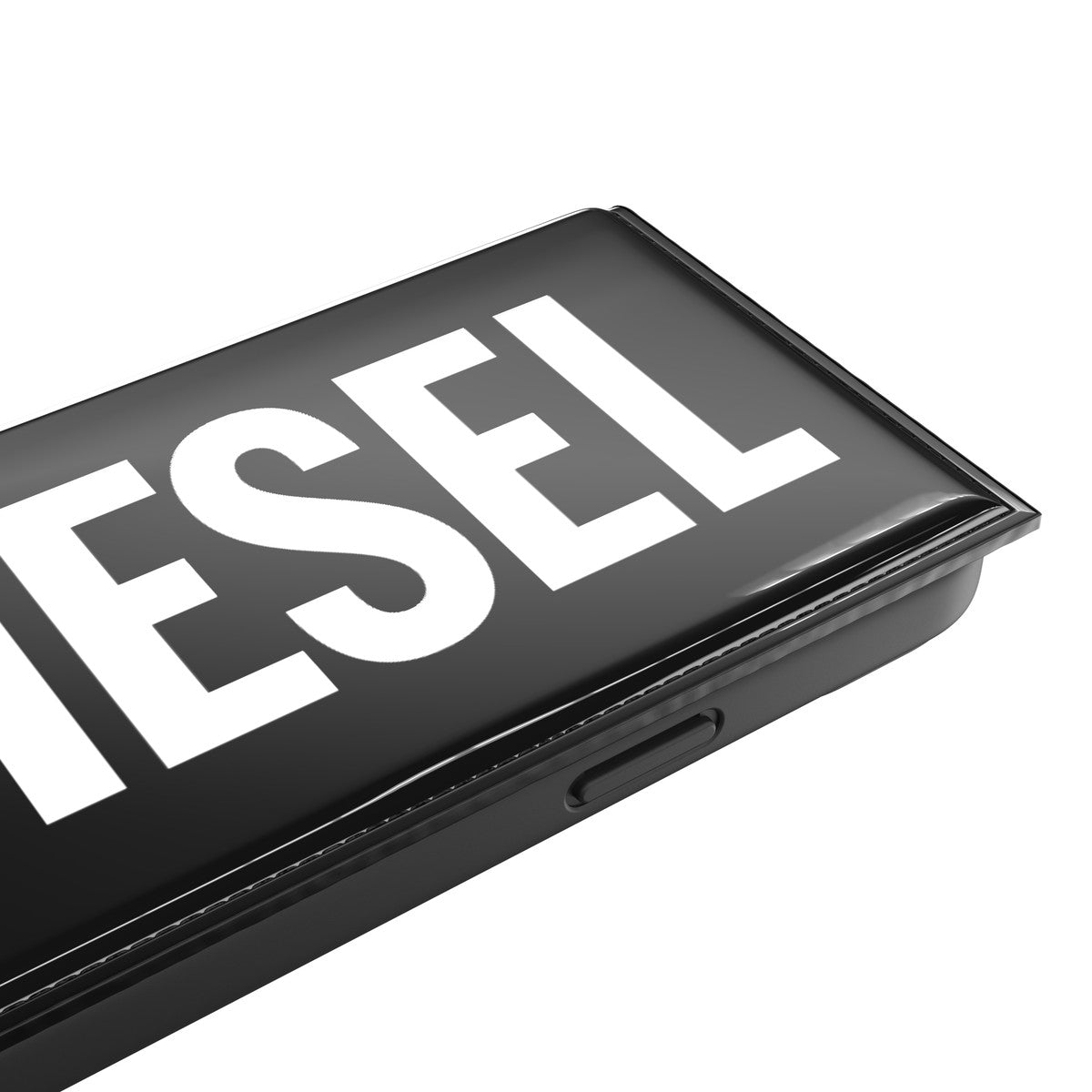 [OUTLET] iPhone 14 スマホケース スマホカバー Wallet Booklet Black(ブラック)/White(ホワイト) 手帳型 ロゴ ポケット/カードスリット搭載 DIESEL[ディーゼル] ブラック 51502