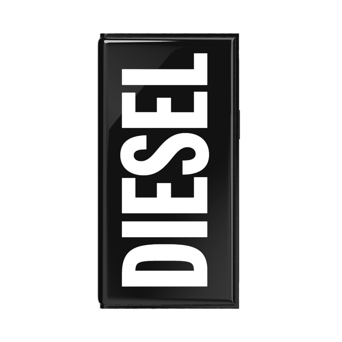 [OUTLET] iPhone 14 Plus スマホケース スマホカバー Wallet Booklet Black(ブラック)/White(ホワイト) 手帳型 ロゴ ポケット/カードスリット搭載 IESEL[ディーゼル] (51503) ブラック