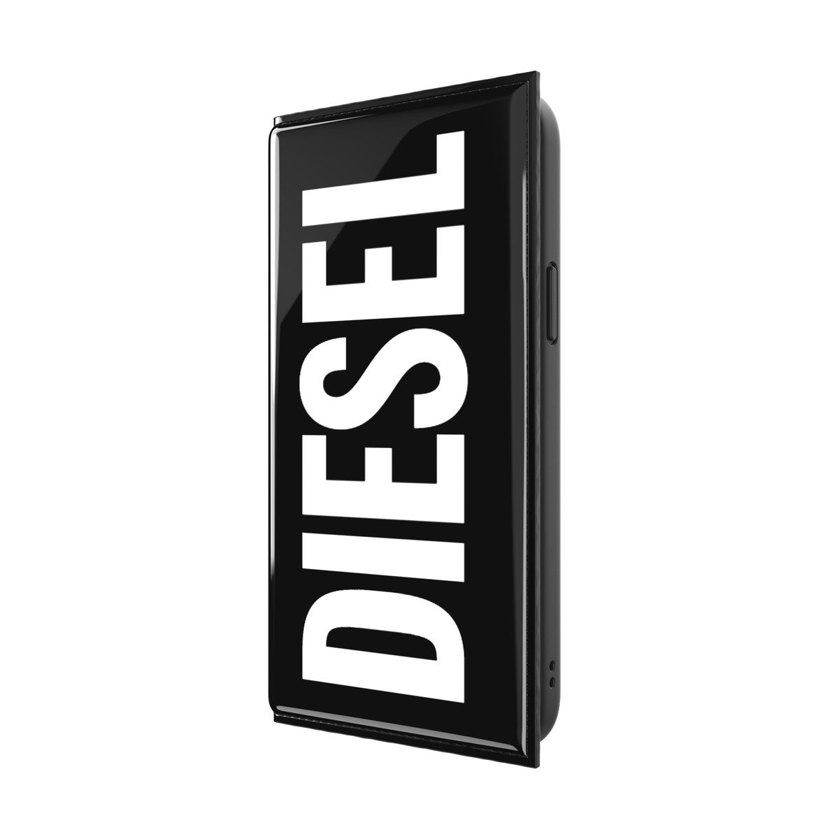 [OUTLET] iPhone 14 Plus スマホケース スマホカバー Wallet Booklet Black(ブラック)/White(ホワイト) 手帳型 ロゴ ポケット/カードスリット搭載 IESEL[ディーゼル] (51503) ブラック