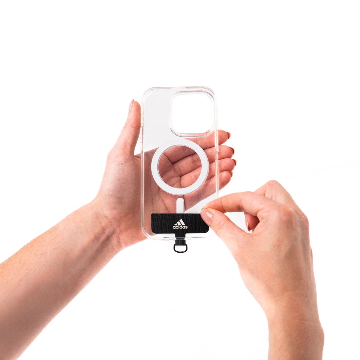 [OUTLET] フォンネックストラップ ショルダーストラップ ワイド幅 フォンタブ付 Universal Necklace Wide Lucid Black(ブラック)/White(ホワイト) adidas SPORTSWEAR[アディダス スポーツウェア] ブラック/ホワイト 53682 (IR3623)