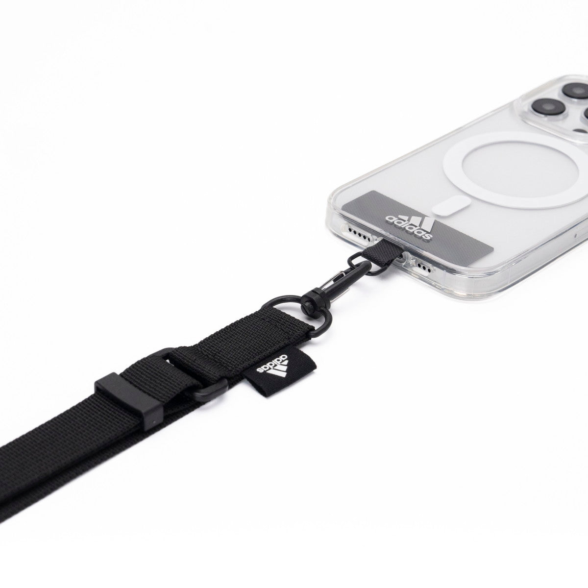 [OUTLET] フォンネックストラップ ショルダーストラップ ワイド幅 フォンタブ付 Universal Necklace Wide Lucid Black(ブラック)/White(ホワイト) adidas SPORTSWEAR[アディダス スポーツウェア] ブラック/ホワイト 53682 (IR3623)