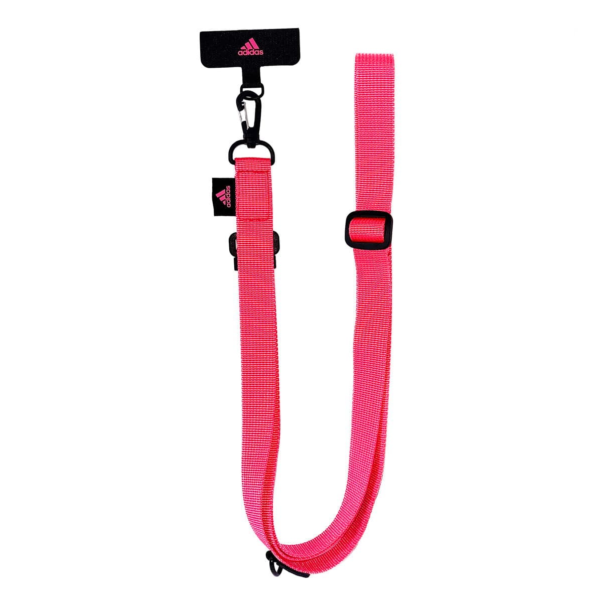 [OUTLET] フォンネックストラップ ショルダーストラップ ワイド幅 フォンタブ付 Universal Necklace Wide Lucid Pink(ルーシッドピンク)/Black(ブラック) adidas SPORTSWEAR[アディダス スポーツウェア] ピンク/ブラック 53686 (IR3627)