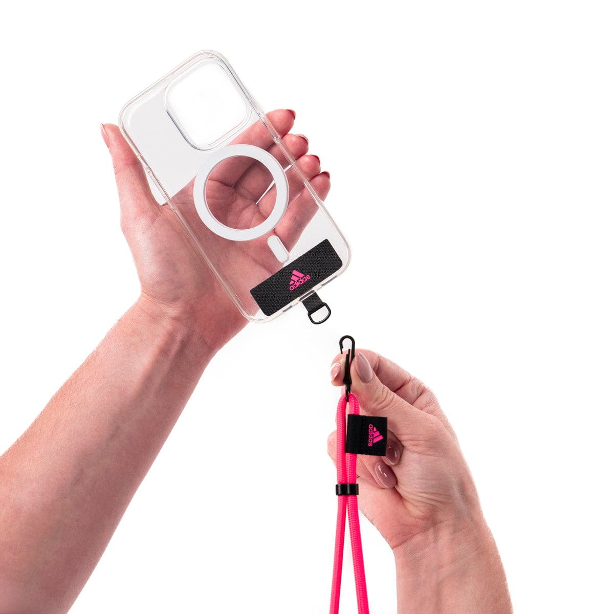 [OUTLET] フォンネックストラップ ネックショルダー フォンタブ付 Universal Necklace Pink(ピンク)/Black(ブラック) adidas SPORTSWEAR[アディダス スポーツウェア] ピンク/ブラック 53687 (IR3628)