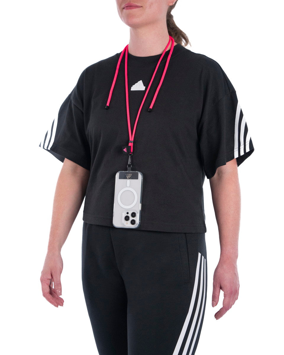 [OUTLET] フォンネックストラップ ネックショルダー フォンタブ付 Universal Necklace Pink(ピンク)/Black(ブラック) adidas SPORTSWEAR[アディダス スポーツウェア] ピンク/ブラック 53687 (IR3628)