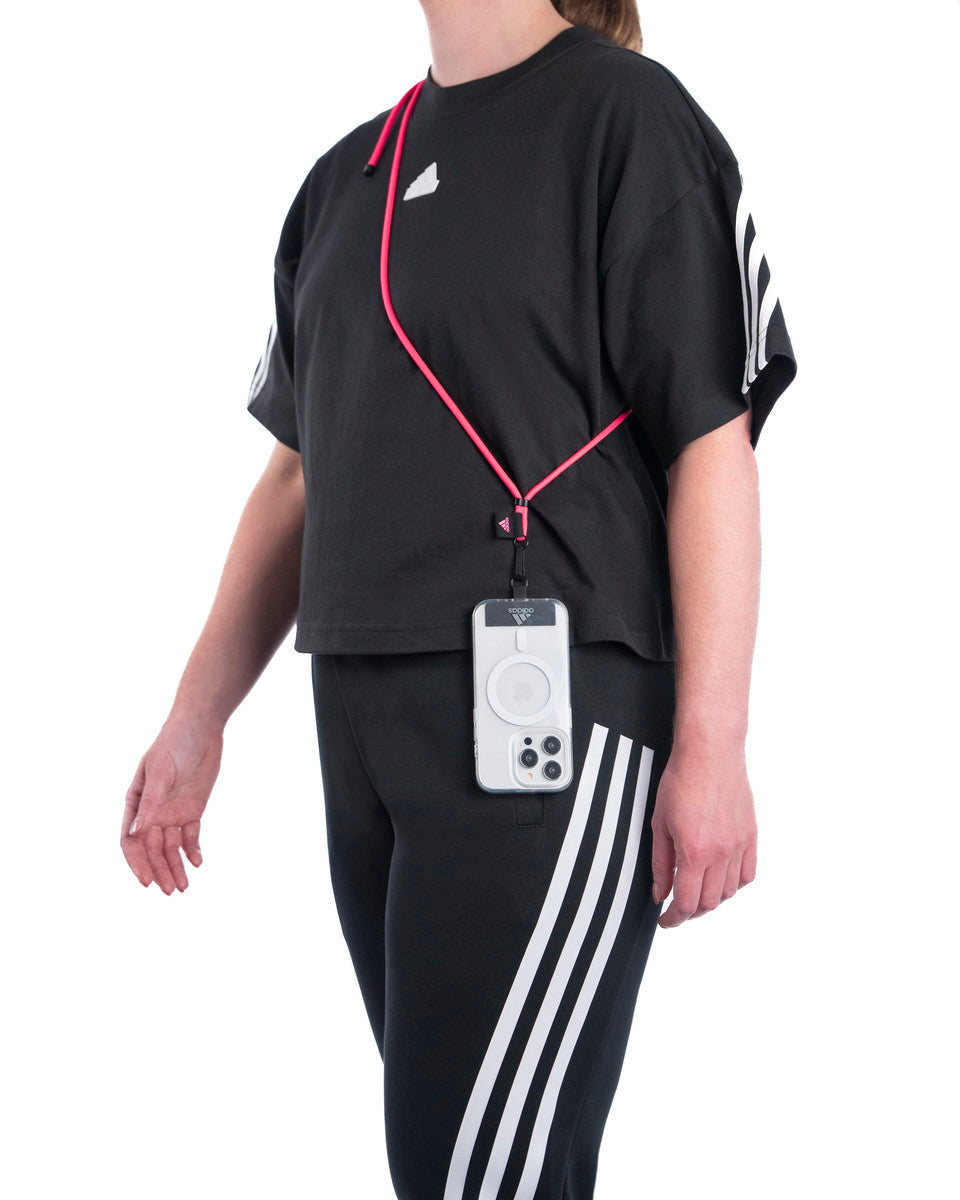 [OUTLET] フォンネックストラップ ネックショルダー フォンタブ付 Universal Necklace Pink(ピンク)/Black(ブラック) adidas SPORTSWEAR[アディダス スポーツウェア] ピンク/ブラック 53687 (IR3628)