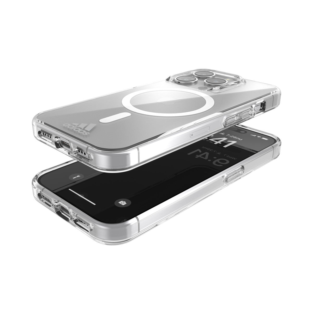 [OUTLET] iPhone 15 Pro スマホケース スマホカバー MagSafe対応 Recycled MagSafe Case Clear(クリア)/Silver(シルバー) adidas SPORTSWEAR[アディダス スポーツウェア] クリア/シルバー 53725 (IR3955)