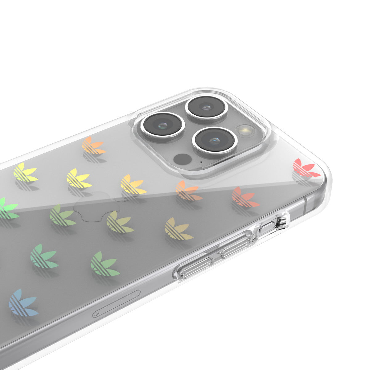 [OUTLET] iPhone 15 Pro スマホケース スマホカバー カラフルホログラフィック ロゴ ENTRY Colorful Clear(クリア) adidas Originals[アディダス オリジナルス] クリア/カラフル 53821 (IR3861)