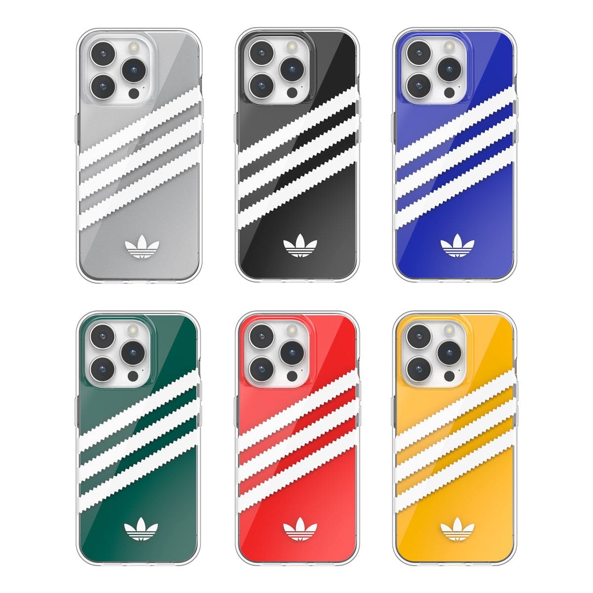 [OUTLET] iPhone 15 Pro スマホケース スマホカバー SAMBA(サンバ)シリーズ 5色カラーカスタム 3 STRIPES CLEAR w/5 films ロゴ 着せ替え クリア (53893(IR3932)) クリア/カラフル