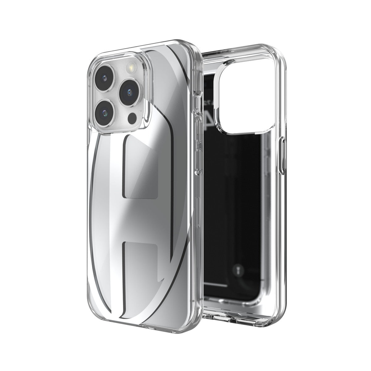 [OUTLET] iPhone 15 Pro スマホケース スマホカバー メタリック Oval D Clear/Silver(クリア/シルバー) DIESEL[ディーゼル] クリア/シルバー 54096