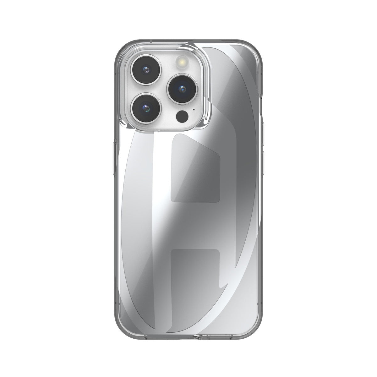 [OUTLET] iPhone 15 Pro スマホケース スマホカバー メタリック Oval D Clear/Silver(クリア/シルバー) DIESEL[ディーゼル] クリア/シルバー 54096
