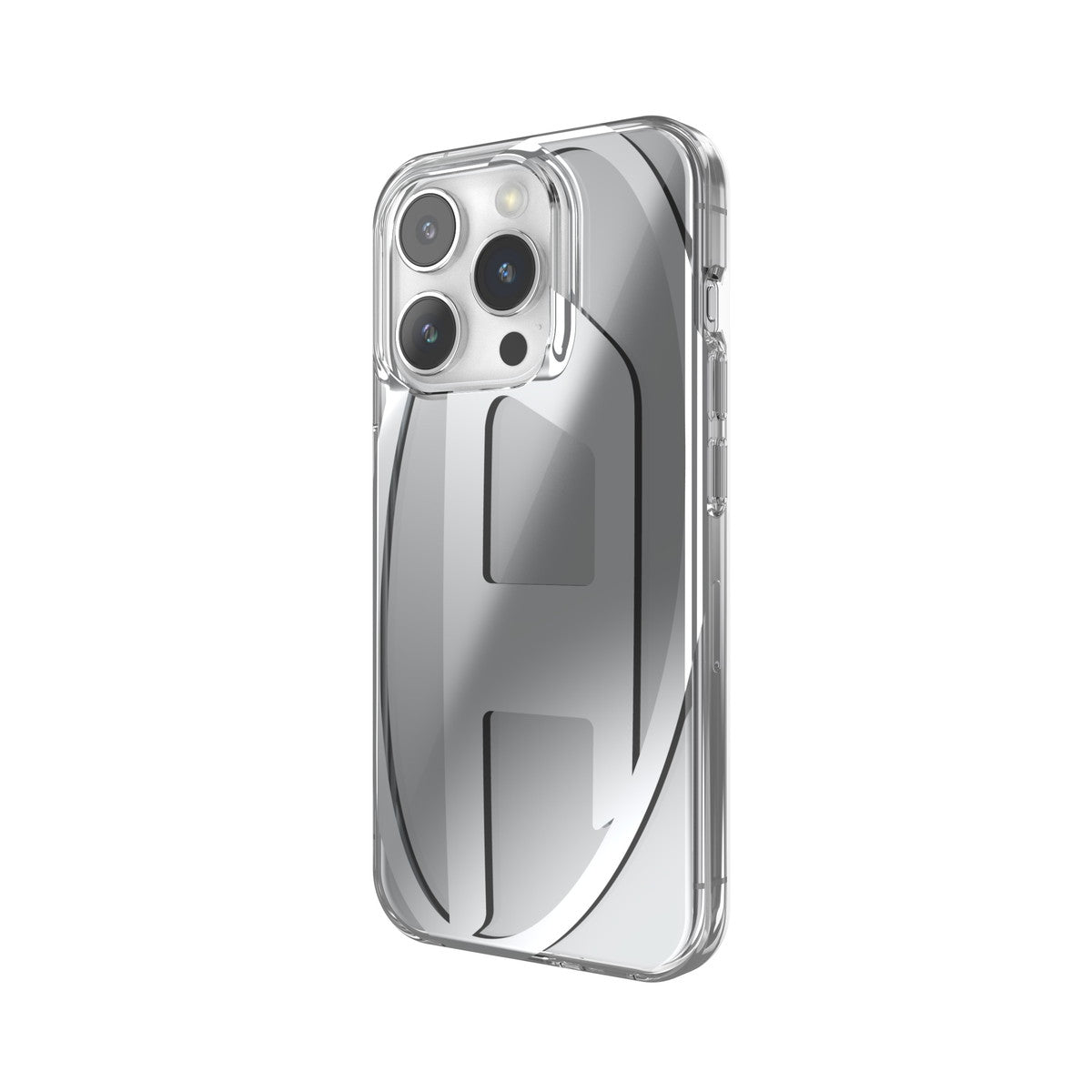 [OUTLET] iPhone 15 Pro スマホケース スマホカバー メタリック Oval D Clear/Silver(クリア/シルバー) DIESEL[ディーゼル] クリア/シルバー 54096
