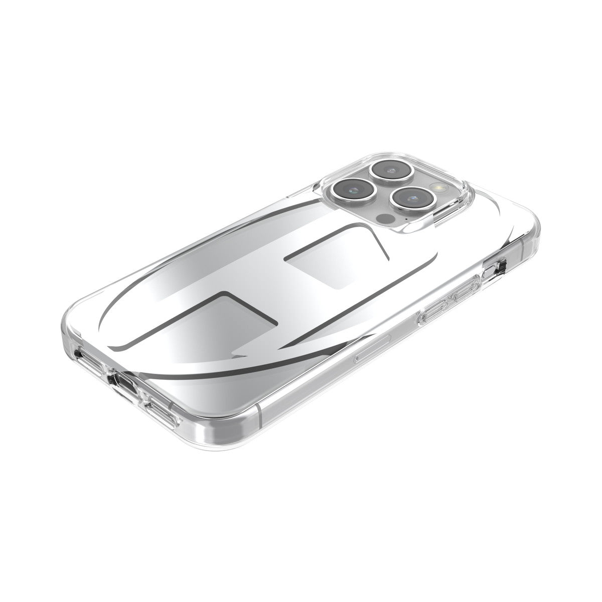 [OUTLET] iPhone 15 Pro スマホケース スマホカバー メタリック Oval D Clear/Silver(クリア/シルバー) DIESEL[ディーゼル] クリア/シルバー 54096