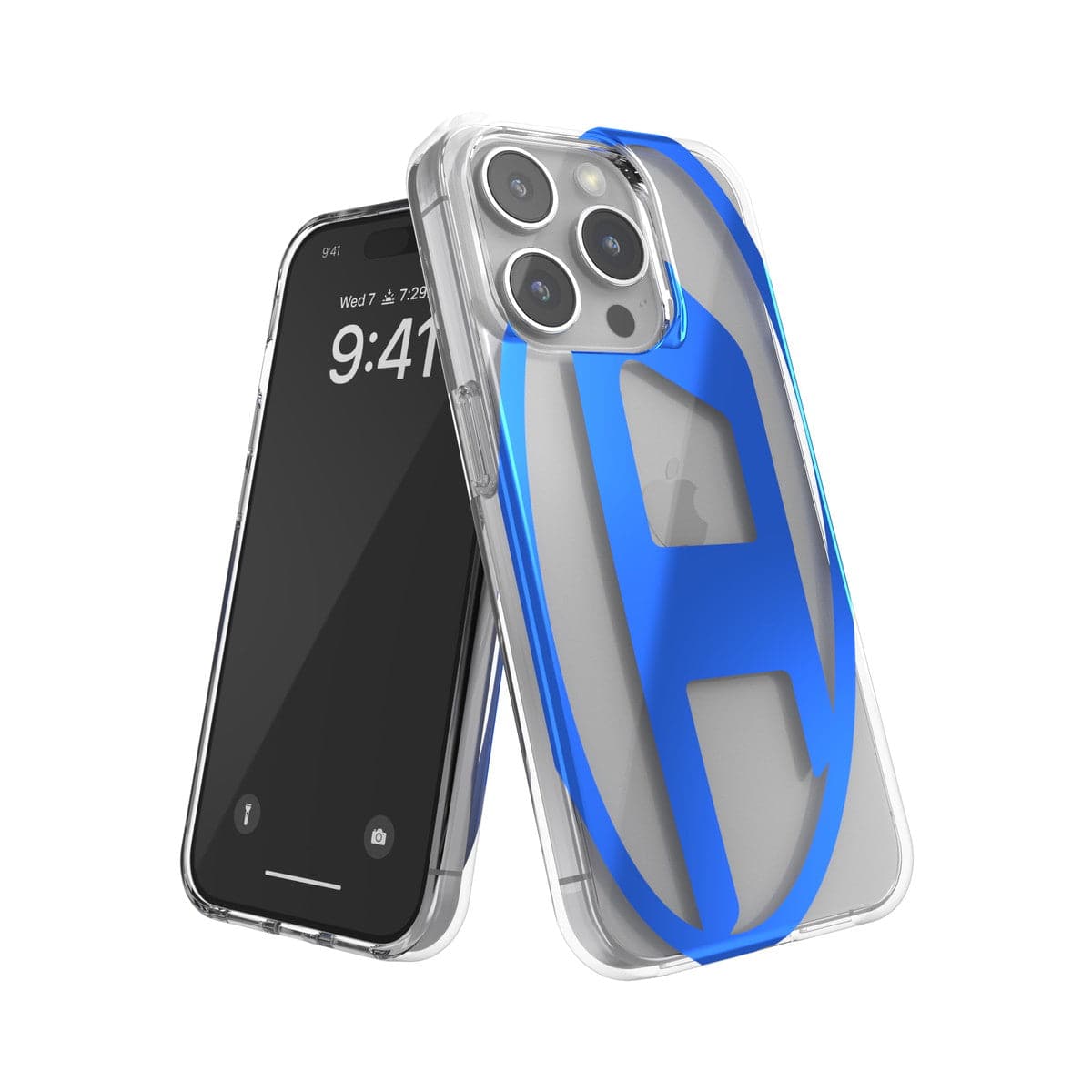 [OUTLET] iPhone 15 Pro スマホケース スマホカバー ミラーデザインデザイン メタリック Oval D Clear/Blue(クリア/ブルー) DIESEL[ディーゼル] クリア/ブルー 54103
