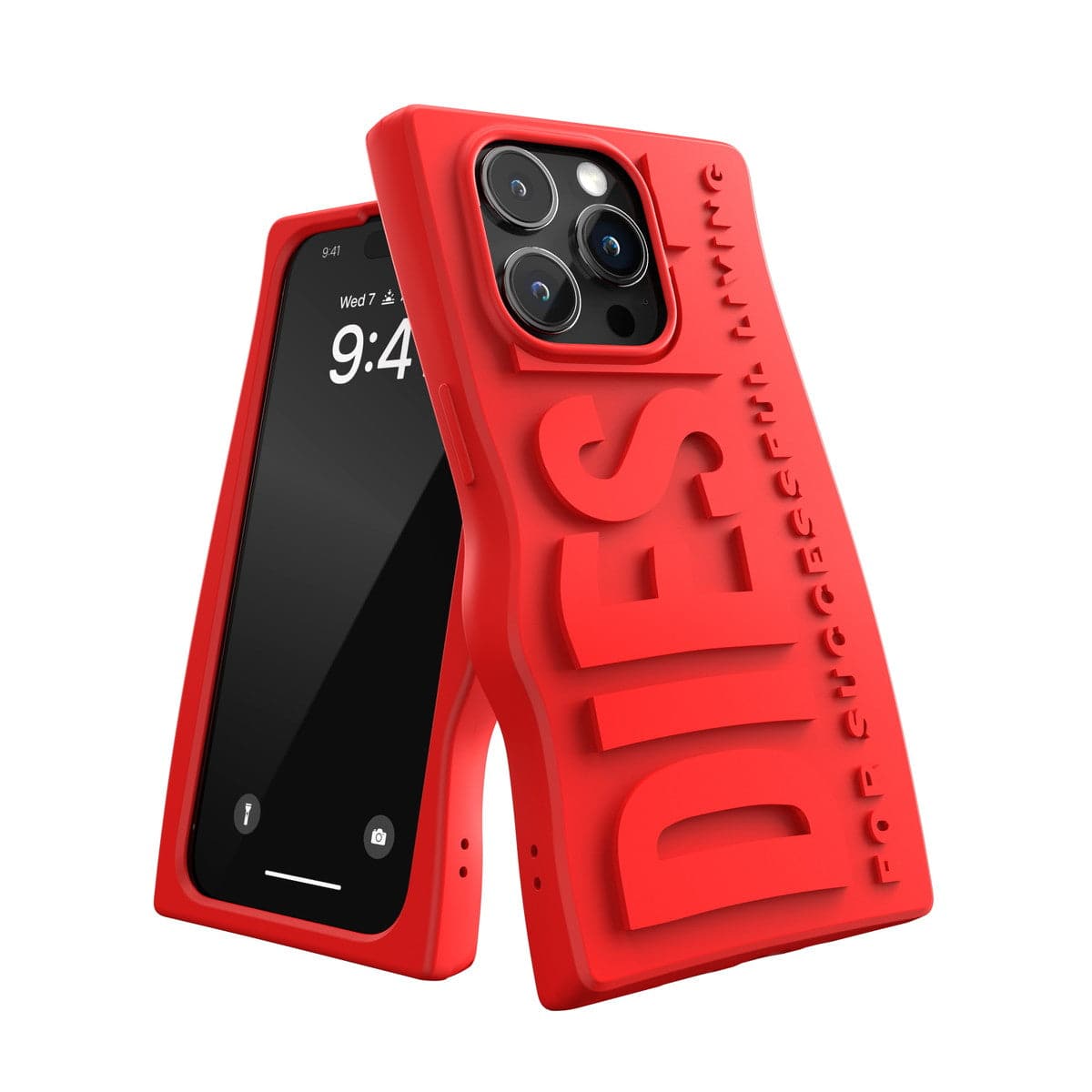 [OUTLET] iPhone 15 Pro スマホケース スマホカバー D By Silicone Red(レッド) 立体ロゴ ソフトシリコン DIESEL[ディーゼル] レッド 54117