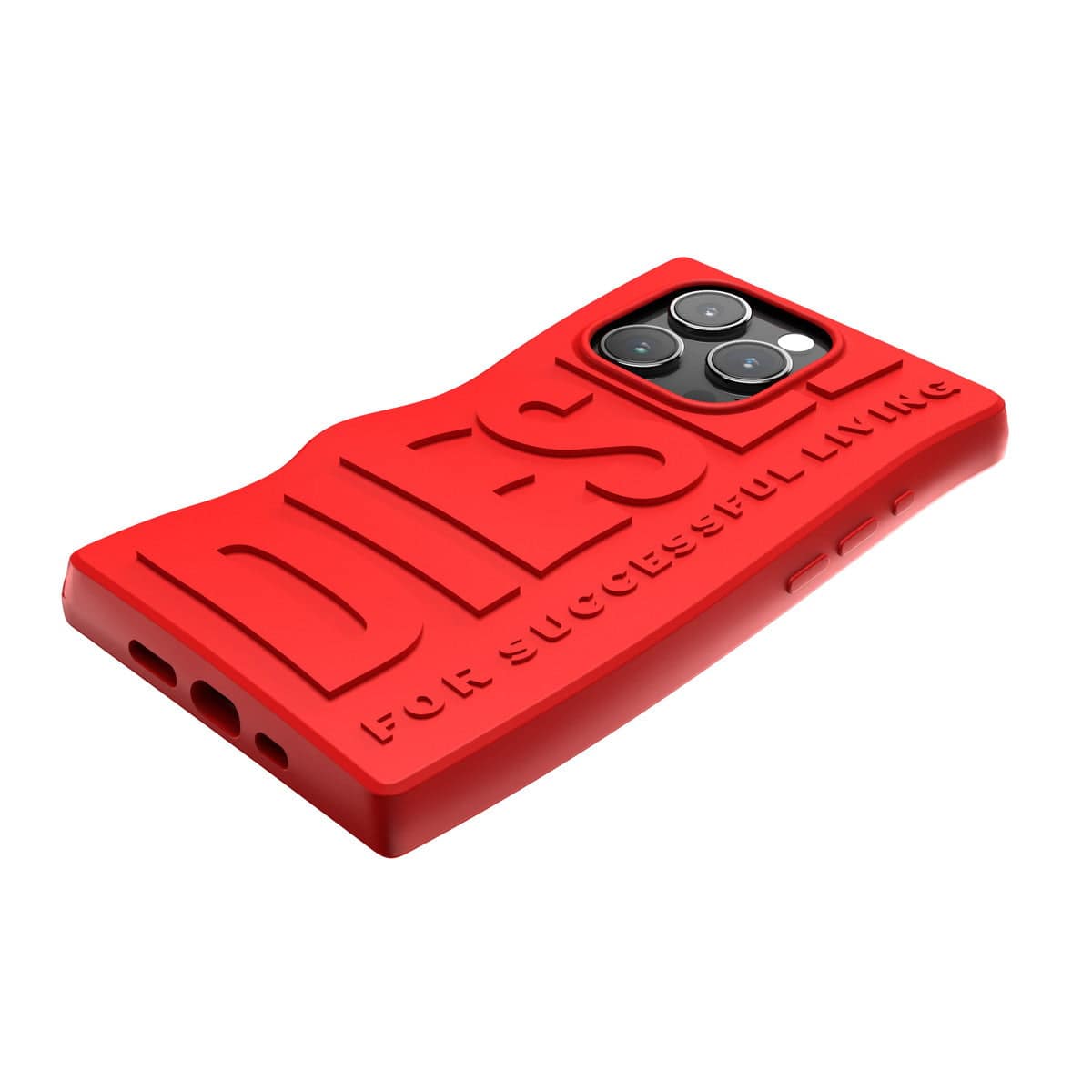 [OUTLET] iPhone 15 Pro スマホケース スマホカバー D By Silicone Red(レッド) 立体ロゴ ソフトシリコン DIESEL[ディーゼル] レッド 54117