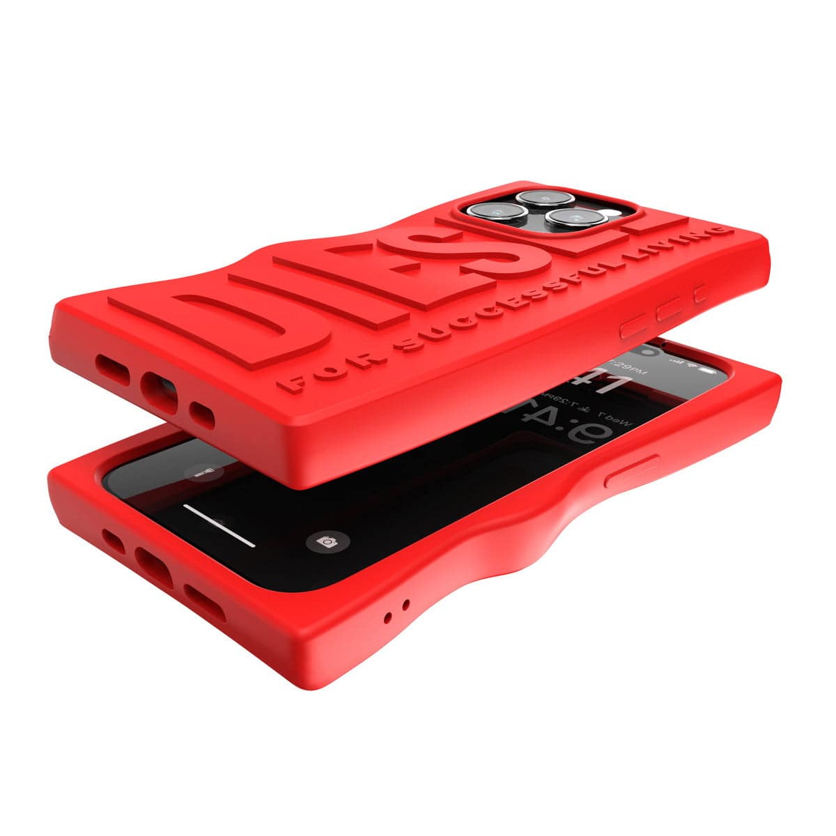 [OUTLET] iPhone 15 Pro スマホケース スマホカバー D By Silicone Red(レッド) 立体ロゴ ソフトシリコン DIESEL[ディーゼル] レッド 54117