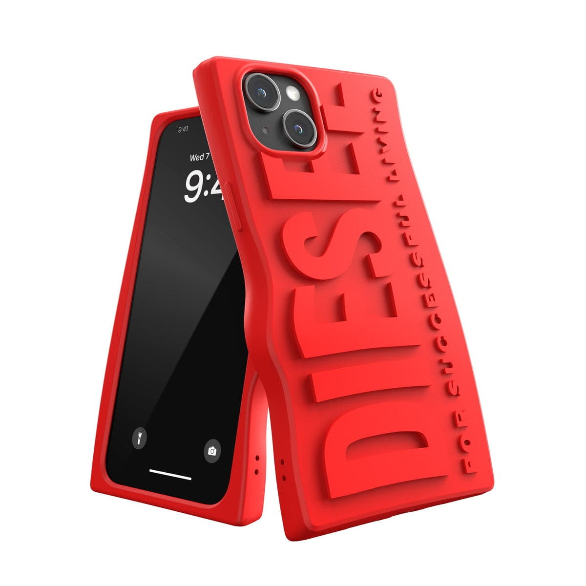 [OUTLET] iPhone 15 Plus スマホケース スマホカバー D By Silicone Red(レッド) 立体ロゴ ソフトシリコン DIESEL[ディーゼル] レッド 54118