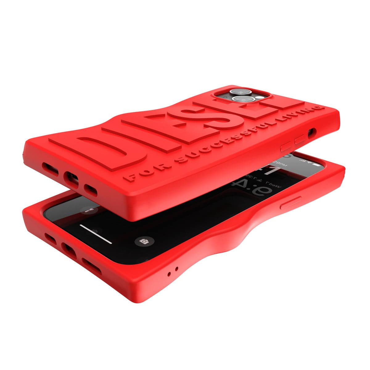 [OUTLET] iPhone 15 Plus スマホケース スマホカバー D By Silicone Red(レッド) 立体ロゴ ソフトシリコン DIESEL[ディーゼル] レッド 54118