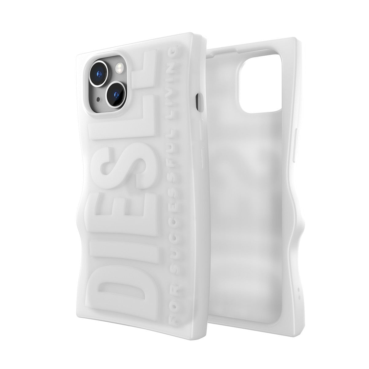 [OUTLET] iPhone 14/ iPhone 13 スマホケース スマホカバー D By Silicone White(ホワイト) 立体ロゴ ソフトシリコン DIESEL[ディーゼル] ホワイト 54122
