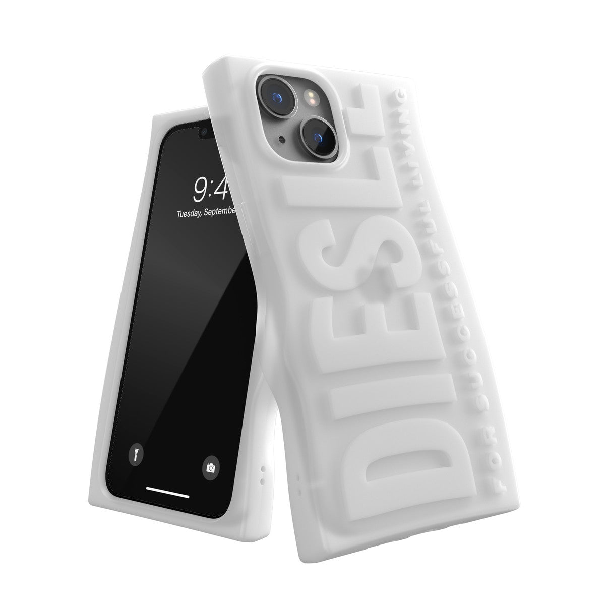 [OUTLET] iPhone 14/ iPhone 13 スマホケース スマホカバー D By Silicone White(ホワイト) 立体ロゴ ソフトシリコン DIESEL[ディーゼル] ホワイト 54122