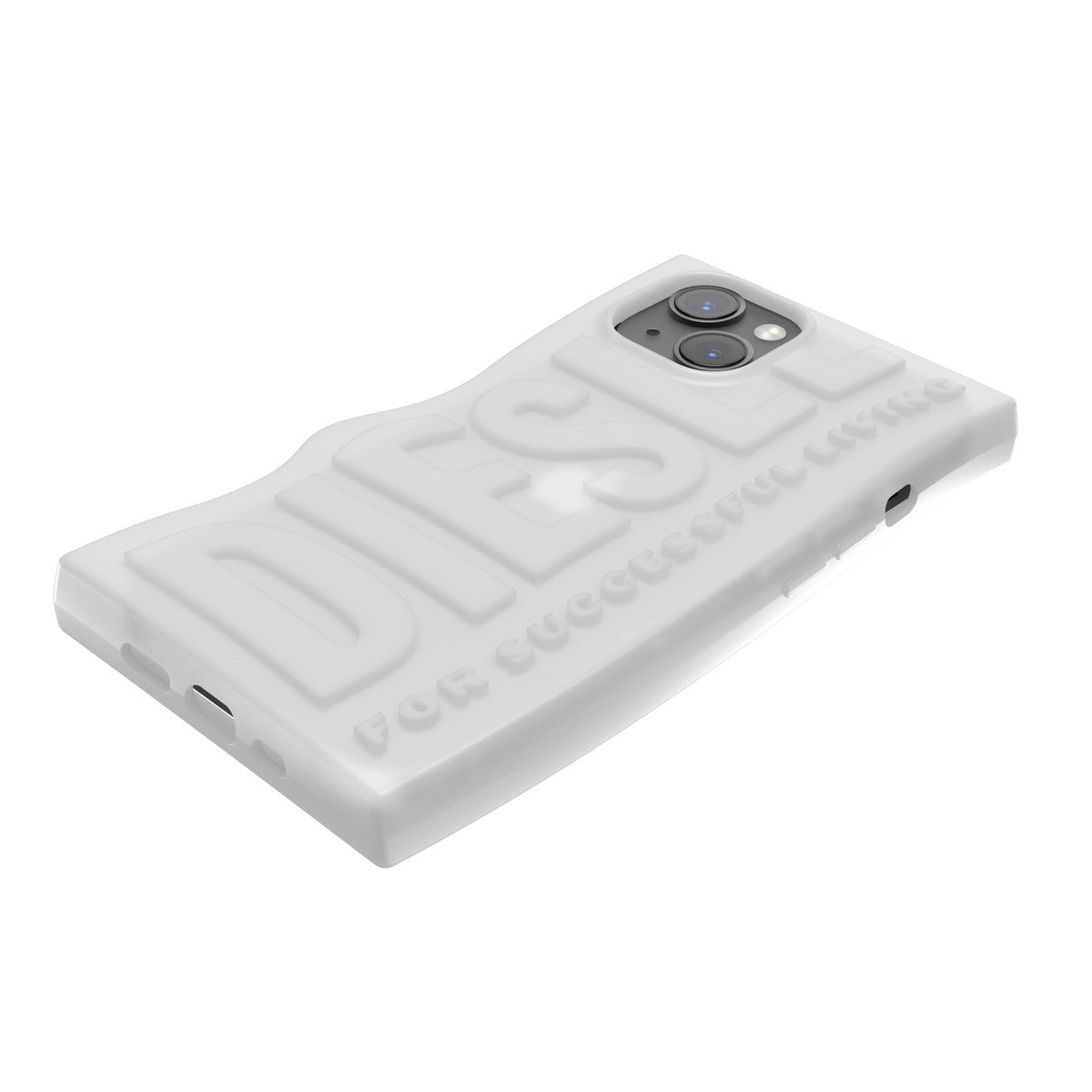 [OUTLET] iPhone 14/ iPhone 13 スマホケース スマホカバー D By Silicone White(ホワイト) 立体ロゴ ソフトシリコン DIESEL[ディーゼル] ホワイト 54122