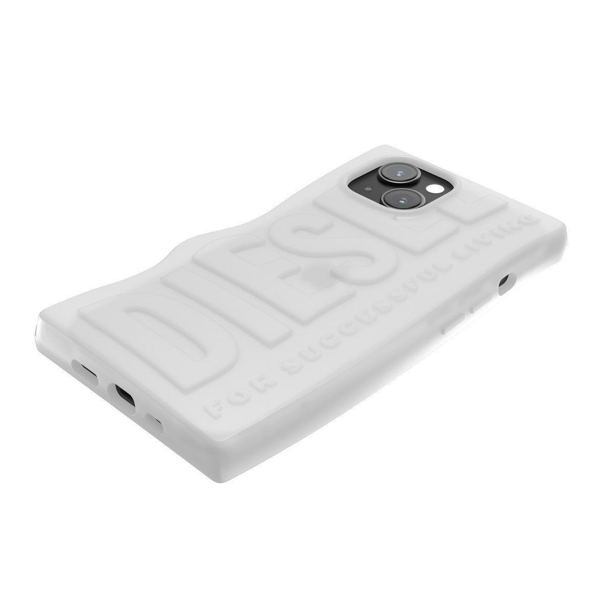 [OUTLET] iPhone 15 スマホケース スマホカバー D By Silicone White(ホワイト) 立体ロゴ ソフトシリコン DIESEL[ディーゼル] ホワイト 54123
