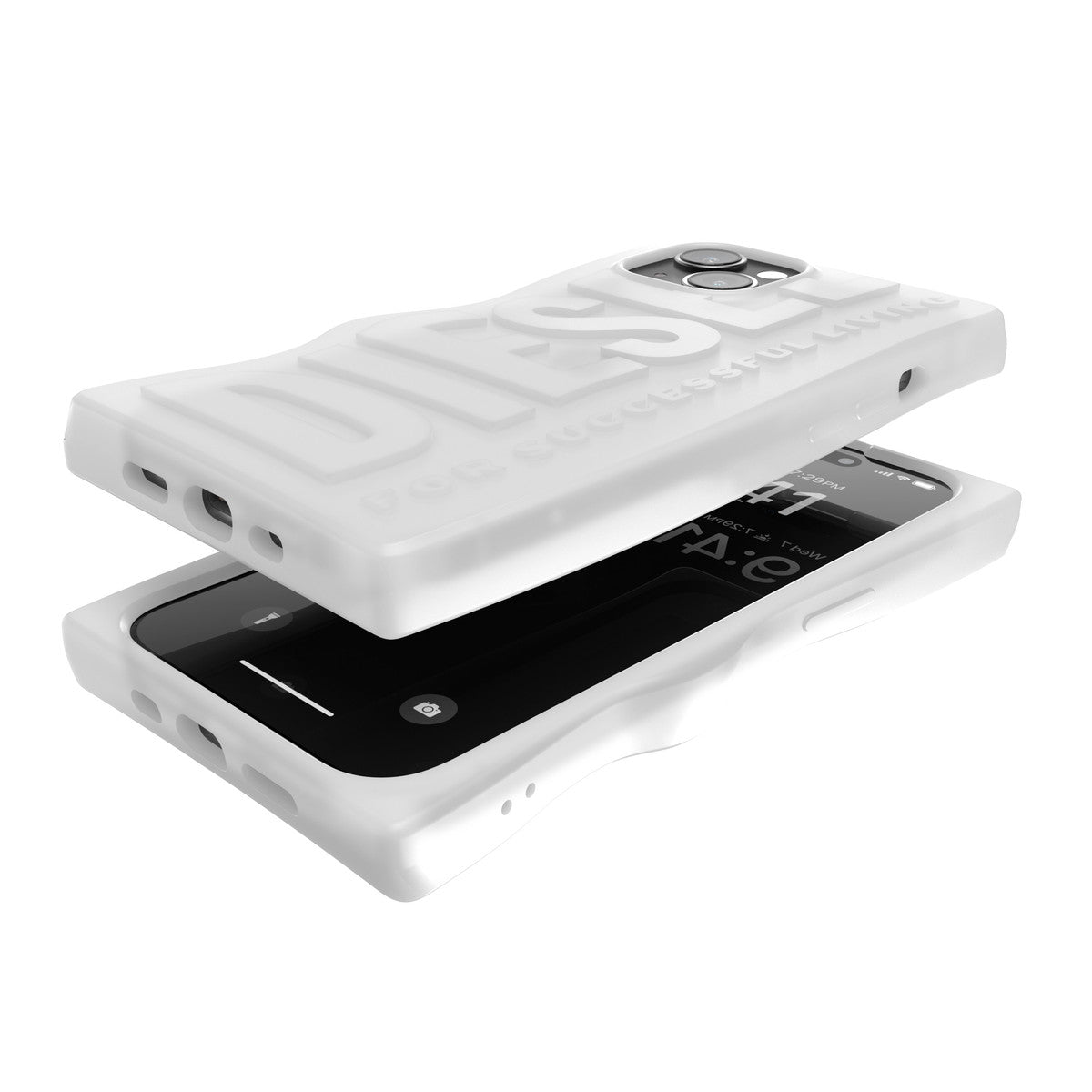 [OUTLET] iPhone 15 スマホケース スマホカバー D By Silicone White(ホワイト) 立体ロゴ ソフトシリコン DIESEL[ディーゼル] ホワイト 54123