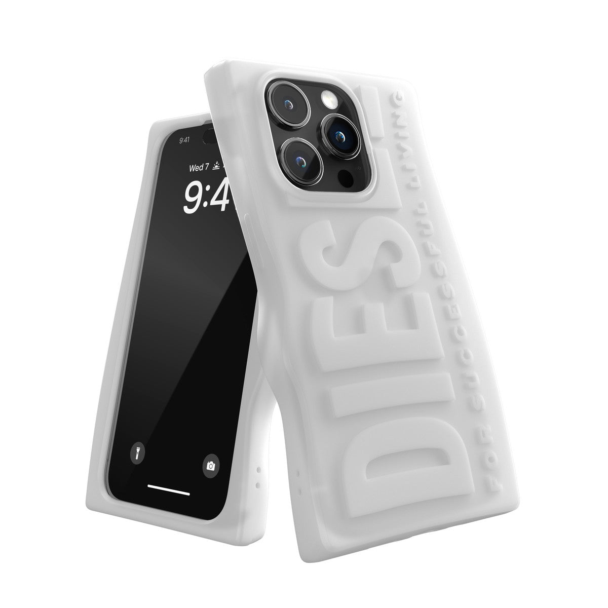 [OUTLET] iPhone 15 Pro スマホケース スマホカバー D By Silicone White(ホワイト) 立体ロゴ ソフトシリコン DIESEL[ディーゼル] ホワイト 54124