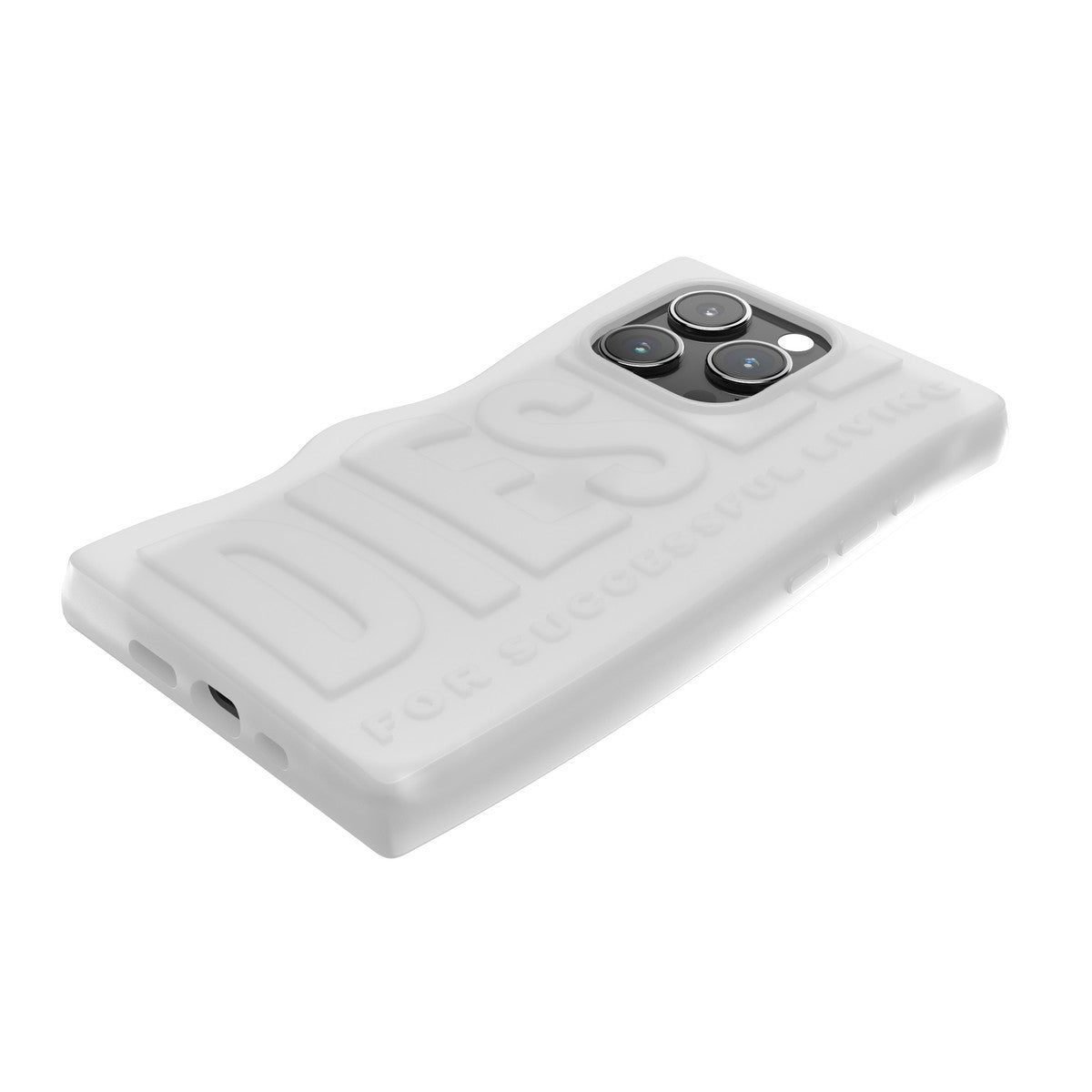 [OUTLET] iPhone 15 Pro スマホケース スマホカバー D By Silicone White(ホワイト) 立体ロゴ ソフトシリコン DIESEL[ディーゼル] ホワイト 54124