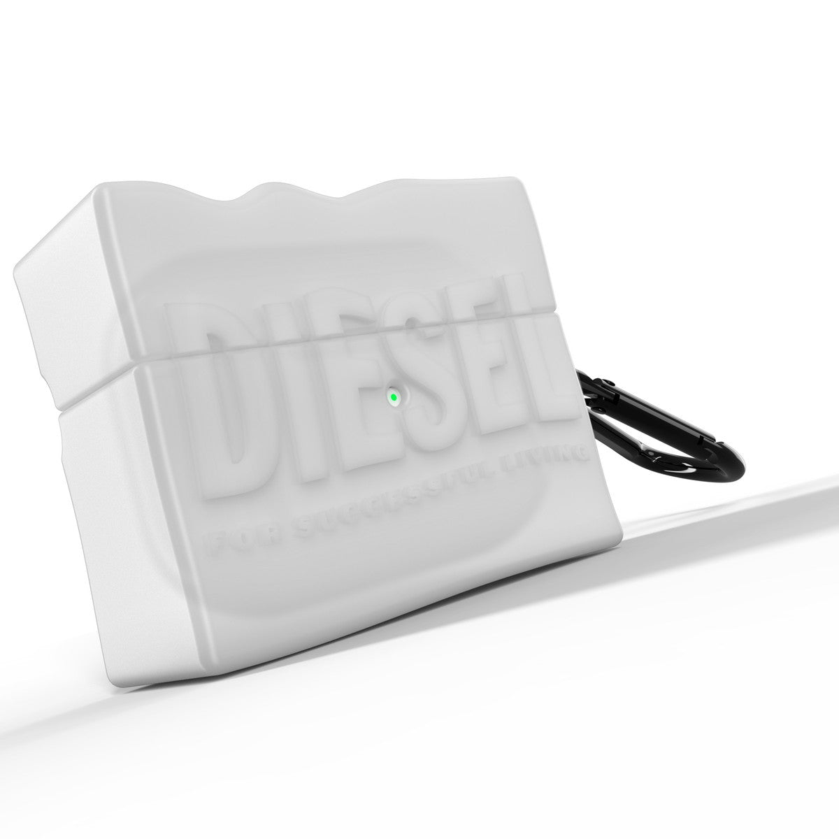 AirPods Pro ケース カバー ソフトシリコン クリップリング付 D By Silicone milky White(ホワイト) DIESEL[ディーゼル] ホワイト 54136