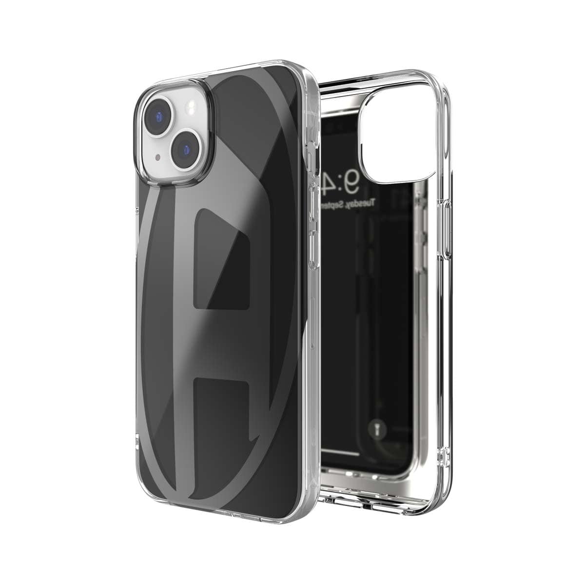 iPhone 14/ iPhone 13 スマホケース スマホカバー Oval D metallic(メタリック) Black(ブラック) DIESEL[ディーゼル] ブラック 60038