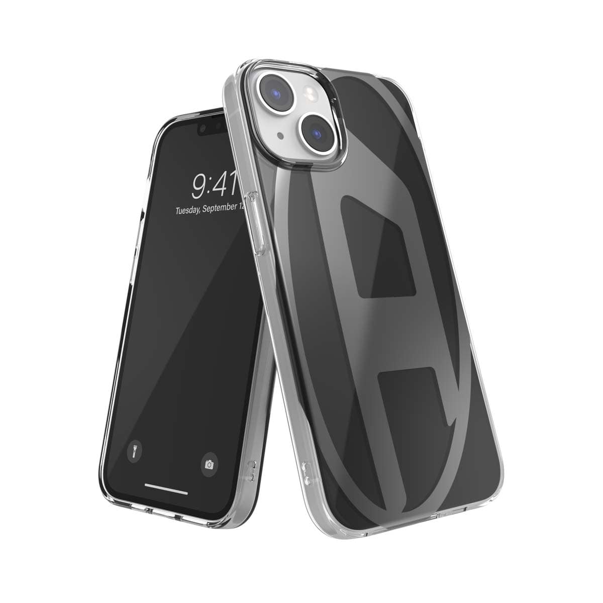 iPhone 14/ iPhone 13 スマホケース スマホカバー Oval D metallic(メタリック) Black(ブラック) DIESEL[ディーゼル] ブラック 60038