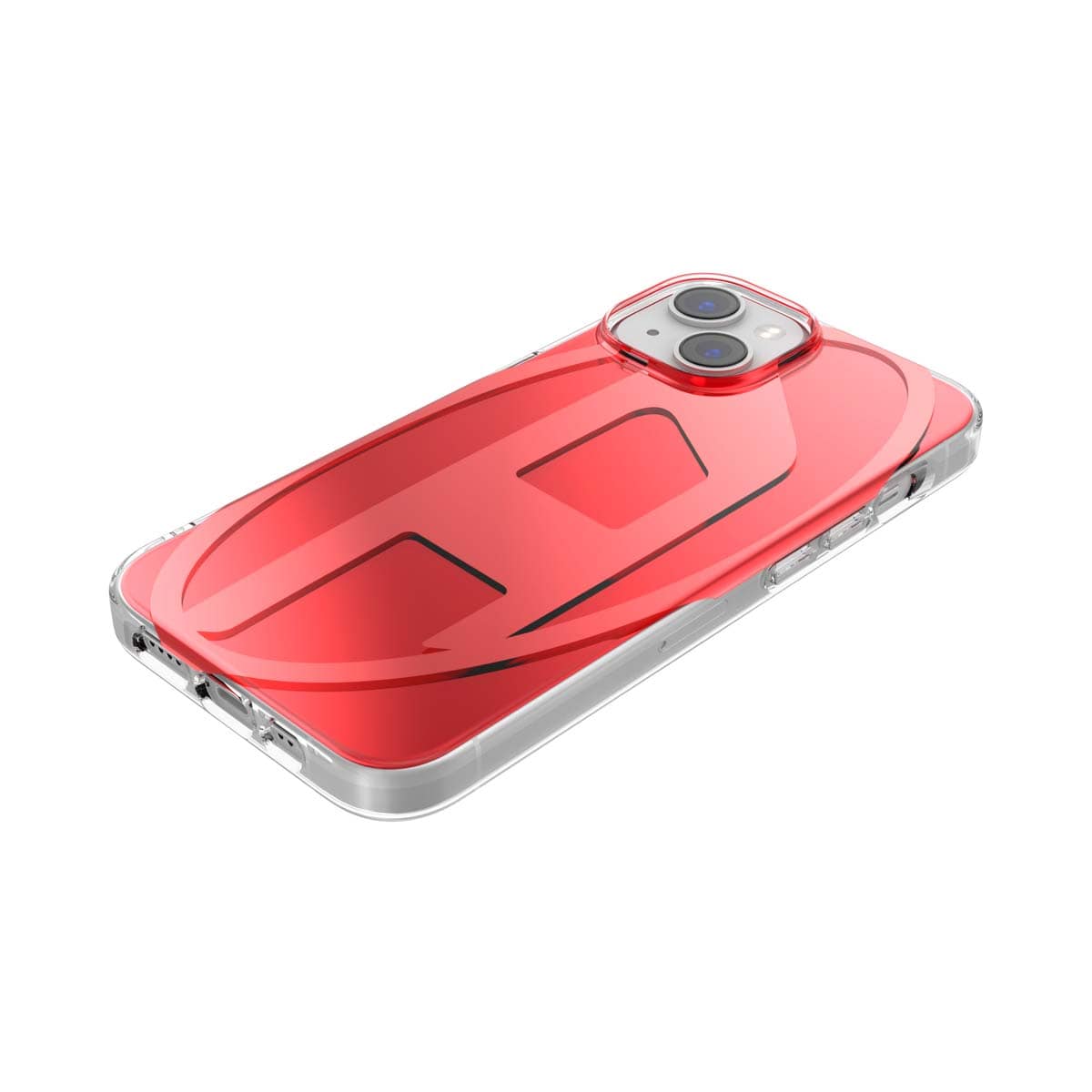 iPhone 14/iPhone 13 スマホケース スマホカバー メタリック ミラー Oval D metallic Red(レッド) DIESEL[ディーゼル] レッド 60042