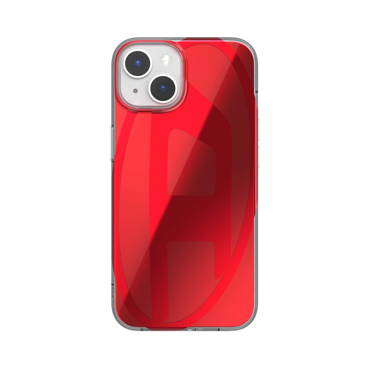 iPhone 14/iPhone 13 スマホケース スマホカバー メタリック ミラー Oval D metallic Red(レッド) DIESEL[ディーゼル] レッド 60042