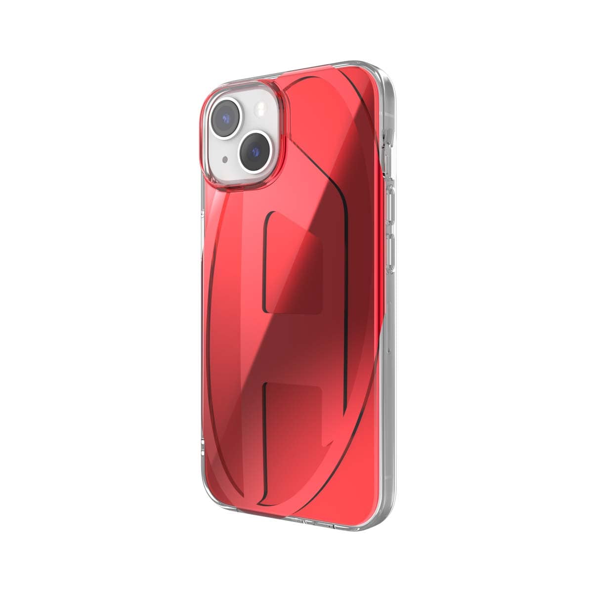 iPhone 14/iPhone 13 スマホケース スマホカバー メタリック ミラー Oval D metallic Red(レッド) DIESEL[ディーゼル] レッド 60042