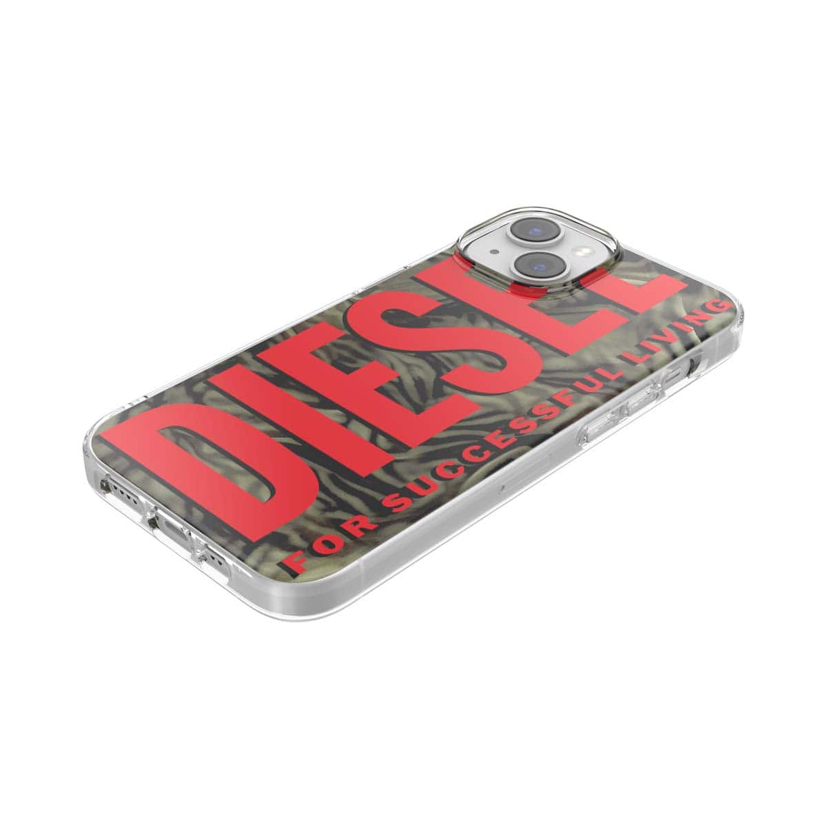 [OUTLET] iPhone 14/ iPhone 13 スマホケース スマホカバー Biscotto Camo Green/Red(グリーン/レッド) 迷彩柄 カモフラ ロゴ DIESEL[ディーゼル] グリーン 60046