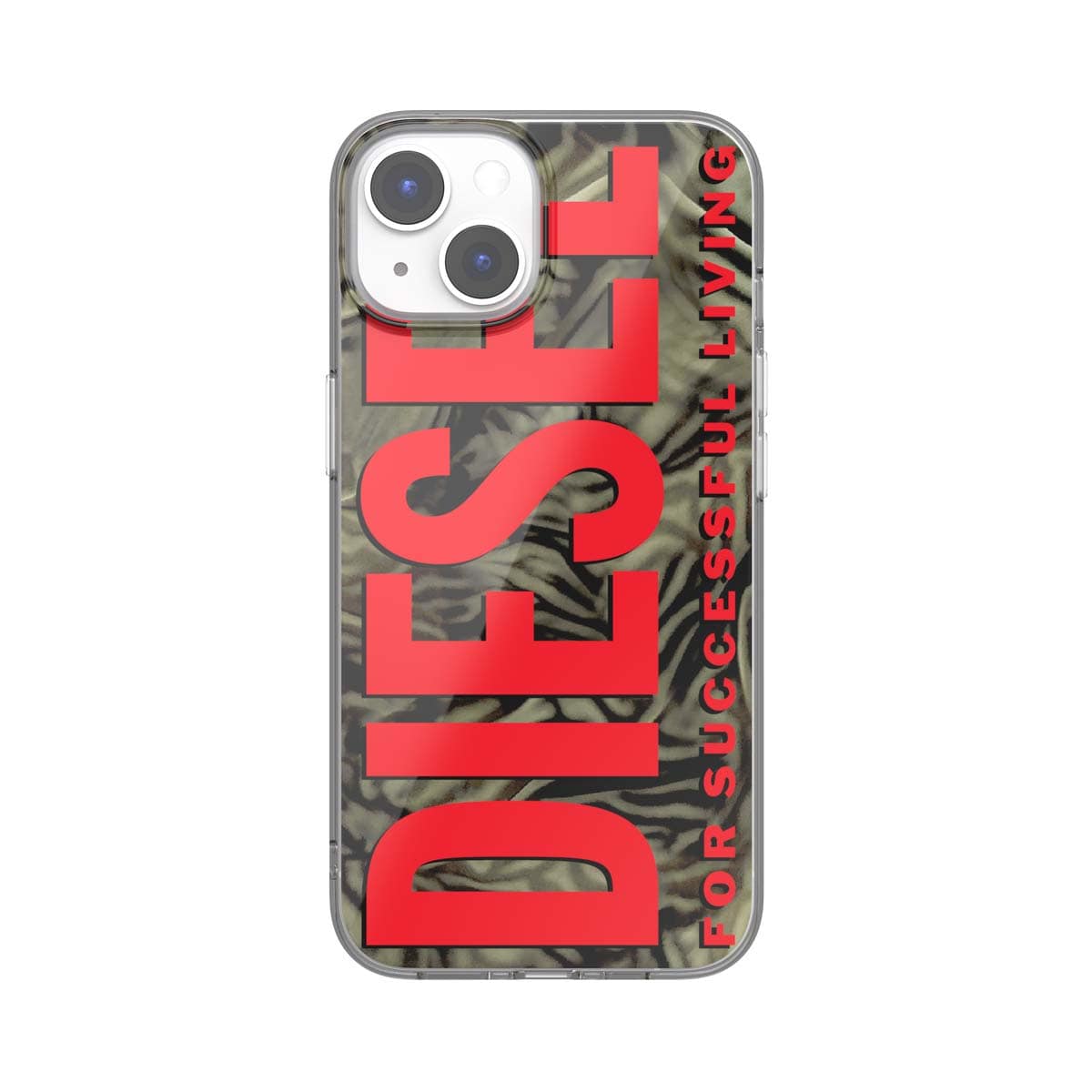 [OUTLET] iPhone 14/ iPhone 13 スマホケース スマホカバー Biscotto Camo Green/Red(グリーン/レッド) 迷彩柄 カモフラ ロゴ DIESEL[ディーゼル] グリーン 60046
