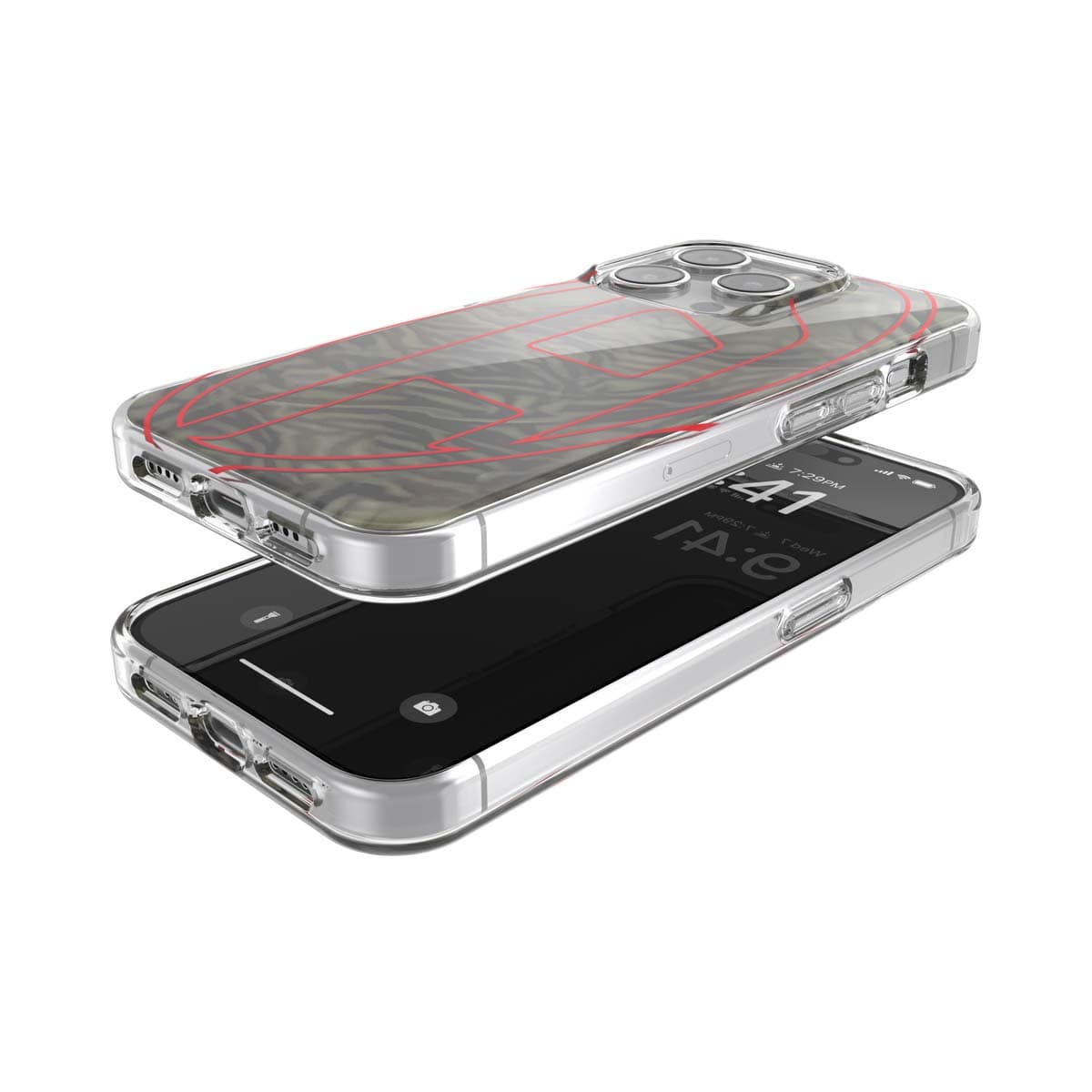 [OUTLET] iPhone 15 Pro スマホケース スマホカバー Oval D Camo Green(グリーン)/Red(レッド) オーバルD 迷彩柄 ミライタリー カモフラ ロゴ DIESEL[ディーゼル] グリーン/レッド 60052