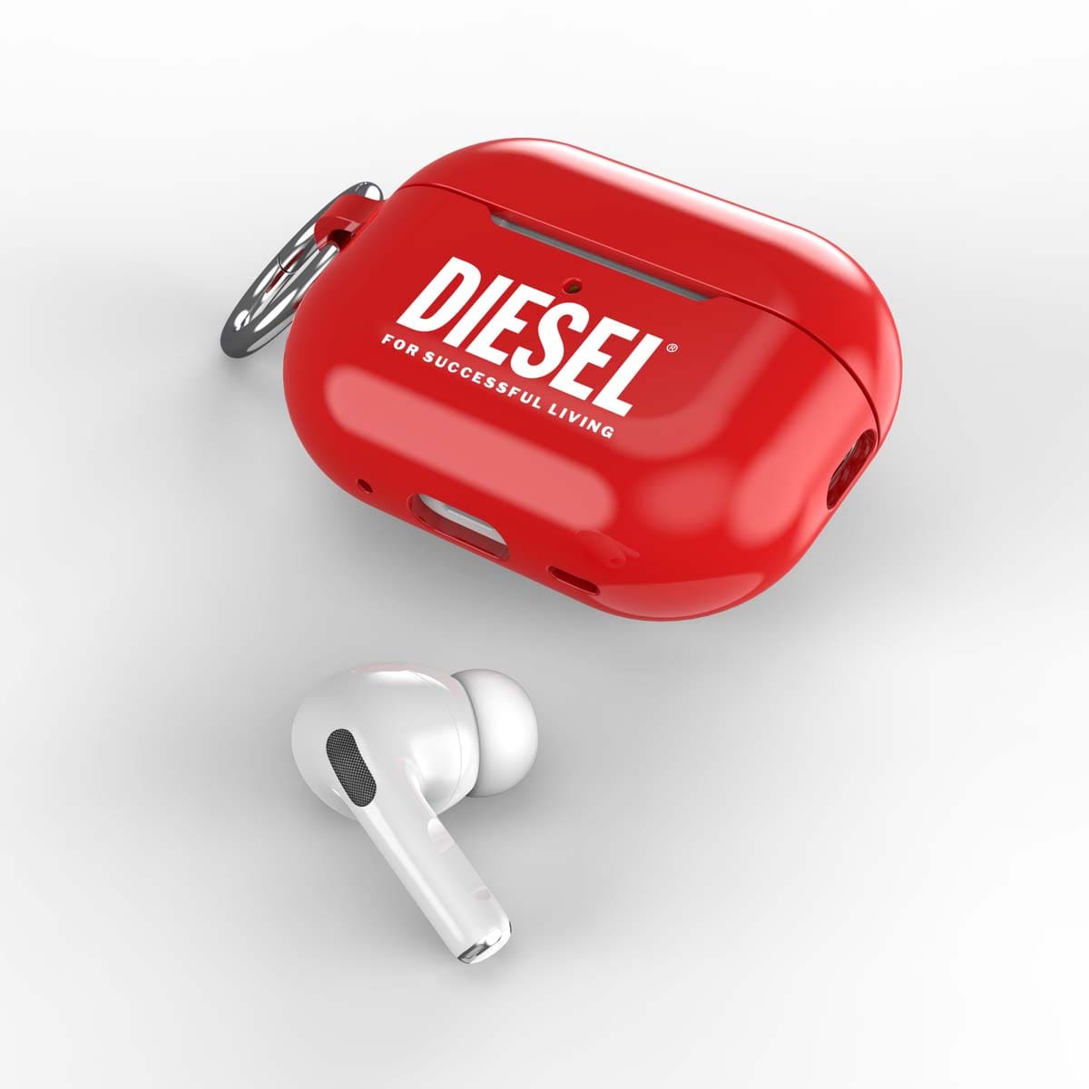 AirPods Pro ケース カバー クリップリング付 Biscotto Red(レッド) DIESEL[ディーゼル] レッド 60066