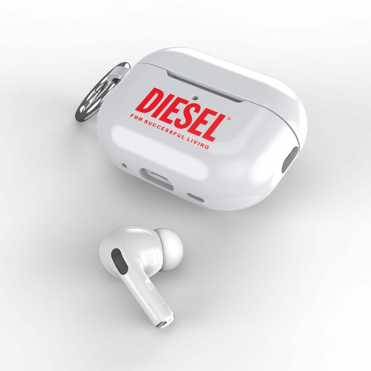 AirPods Pro ケース Biscotto エアーポッズプロ ケース カバー クリップリング付 White(ホワイト) DIESEL[ディーゼル] ホワイト 60067