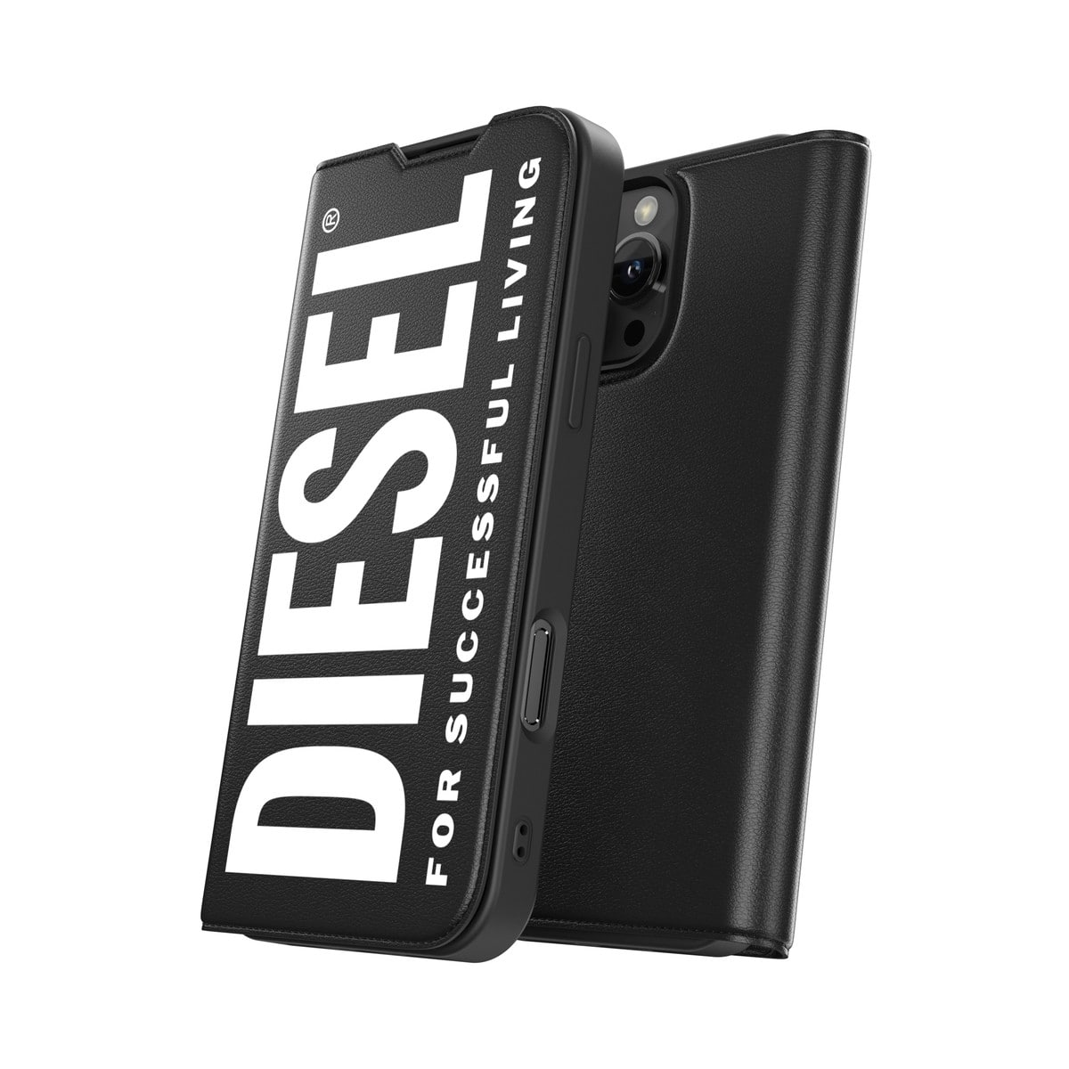 iPhone 16 Pro Max スマホケース スマホカバー 手帳型 ポケット/カードスリット搭載 MagSafe対応 Booklet Black(ブラック) DIESEL[ディーゼル] ブラック 60134