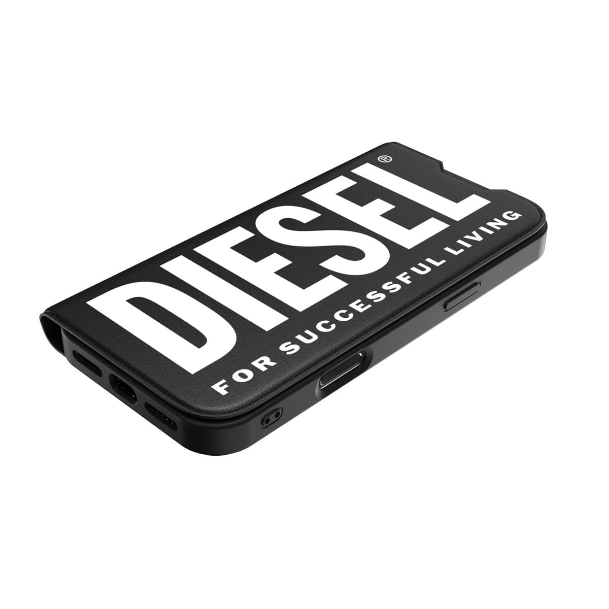 iPhone 16 Pro Max スマホケース スマホカバー 手帳型 ポケット/カードスリット搭載 MagSafe対応 Booklet Black(ブラック) DIESEL[ディーゼル] ブラック 60134