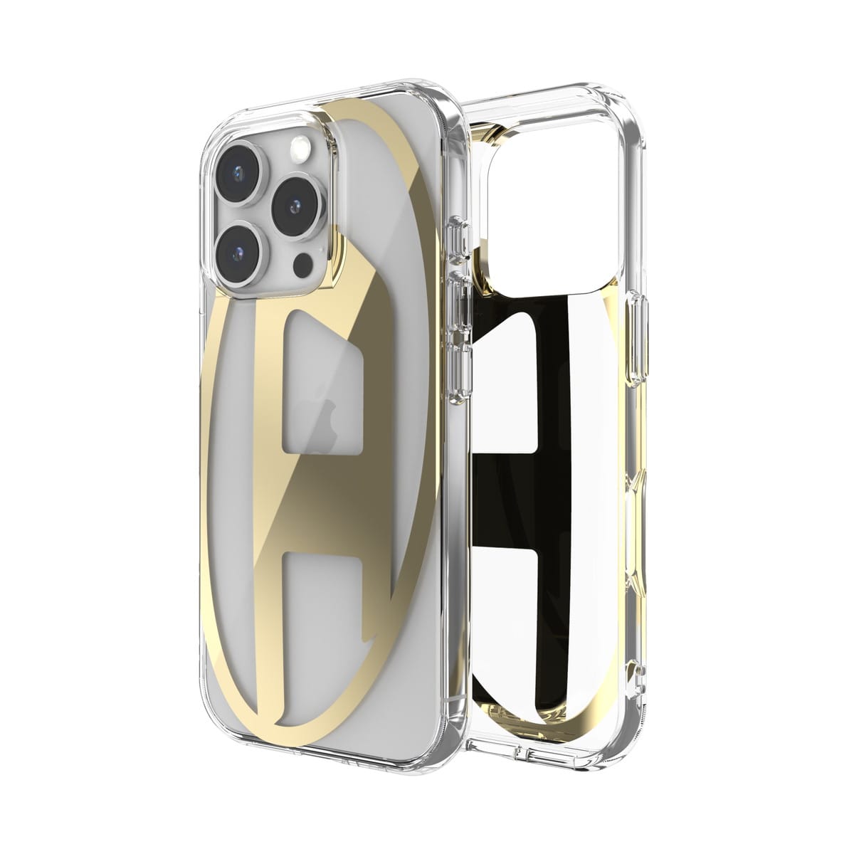 iPhone 16 Pro スマホケース スマホカバー Oval D Mirror Clear/Gold(クリア/ゴールド) DIESEL[ディーゼル] クリア/ゴールド 60136