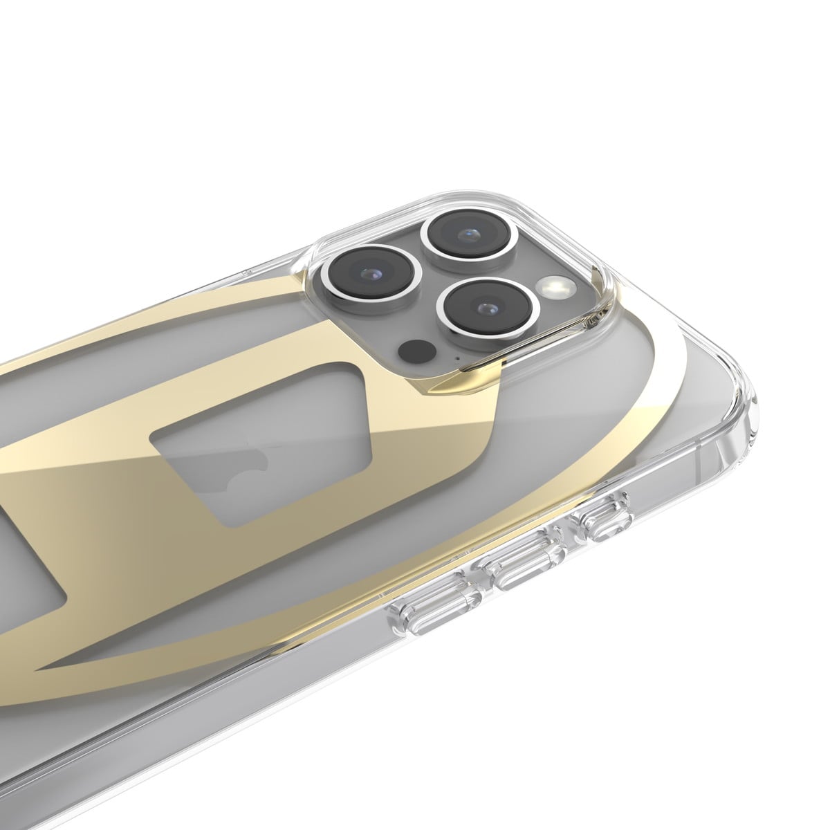 iPhone 16 Pro スマホケース スマホカバー Oval D Mirror Clear/Gold(クリア/ゴールド) DIESEL[ディーゼル] クリア/ゴールド 60136