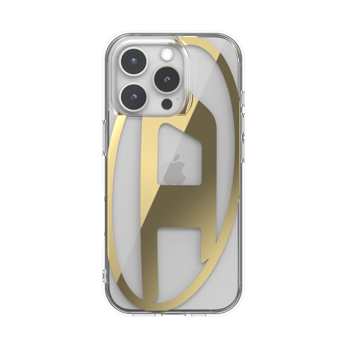 iPhone 16 Pro スマホケース スマホカバー Oval D Mirror Clear/Gold(クリア/ゴールド) DIESEL[ディーゼル] クリア/ゴールド 60136