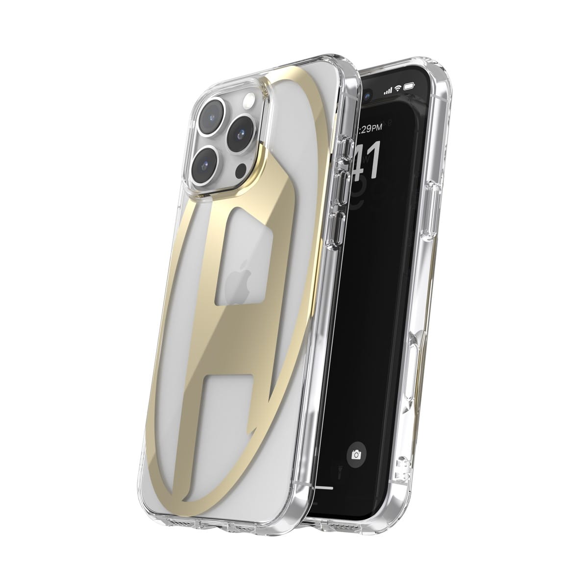 iPhone 16 Pro Max スマホケース スマホカバー ミラー メタリック Oval D Mirror Clear/Gold(クリア/ゴールド) DIESEL[ディーゼル] クリア/ゴールド 60138