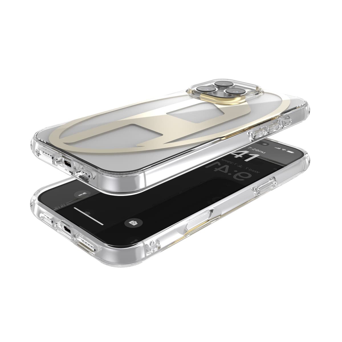 iPhone 16 Pro Max スマホケース スマホカバー ミラー メタリック Oval D Mirror Clear/Gold(クリア/ゴールド) DIESEL[ディーゼル] クリア/ゴールド 60138