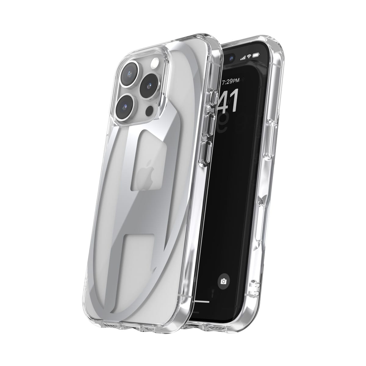 iPhone 16 Pro スマホケース スマホカバー Oval D Mirror(ミラー) Clear/Silver(クリア/シルバー) DIESEL[ディーゼル] クリア/シルバー 60140